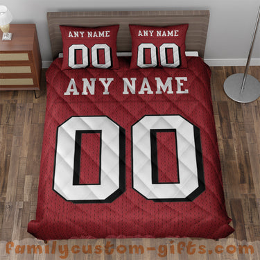 Custom Quilt Sets San Francisco Jersey Personalized Football Premium Quilt Bedding for Men Women